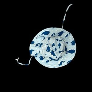 ✨Jan & Jul Kids Blue and white cotton bucket hat with whale design✨